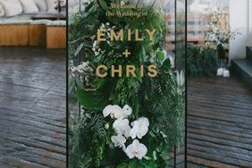 floral wedding sign